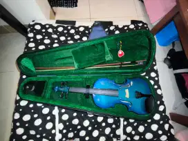 LIMITED EDITION 4/4 Skylark Blue Violin - Biola Skylark Biru (SECOND)