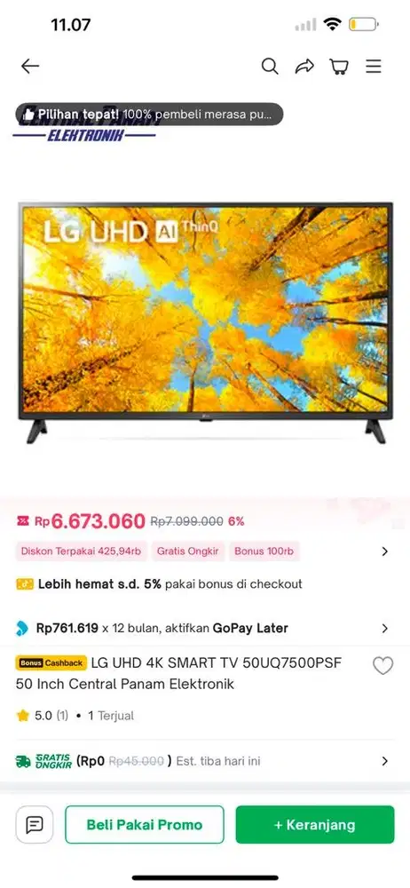 Tv LG 50 Inc android