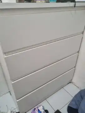 JUAL LEMARI LACI RAK DRAWER PUTIH MULUS EDISI PINDAHAN