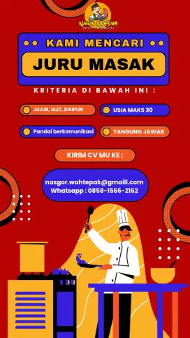 Lowongan kerja juru masak