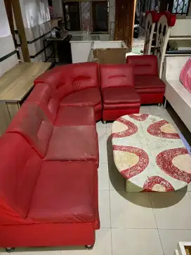 Kursi Sofa Tamu Sudut & Meja