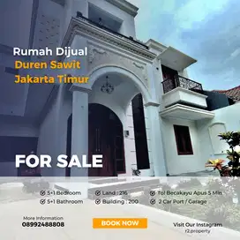 Rumah Dijual di Jakarta Timur Duren Sawit