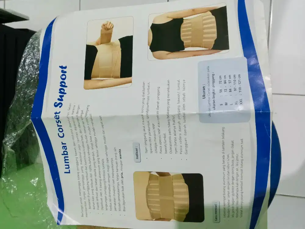 Lumbar corset support