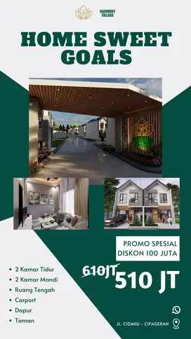 Home Sweet Goals, Wujudkan Rumah Impianmu Sekarang Diskon 100Jt!