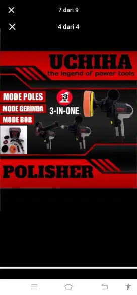 Mesin poles Uchiha japan technology bikin body spda & mobil kinclong