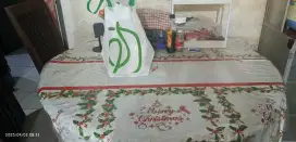 Meja makan jati asli kursi 5