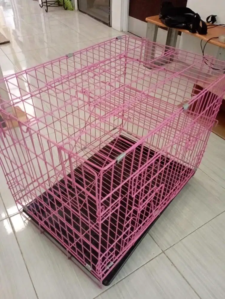 Kandang anjing kandang kucing besi lipat tingkat anti karat