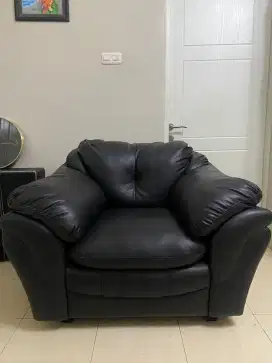 Sofa Kulit Single Seater Like New Bekas