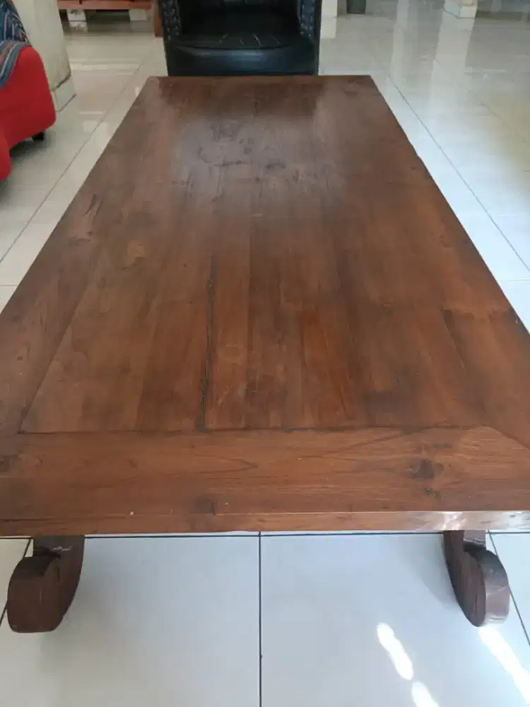 Meja ruang tamu full jati. panjang 180 lebar 80