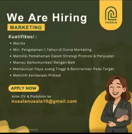 Lowongan marketing properti