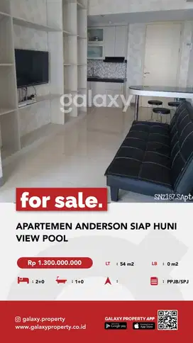 JUAL APARTMENT ANDERSON 2 BEDROOM FULL FURNISH MURAH