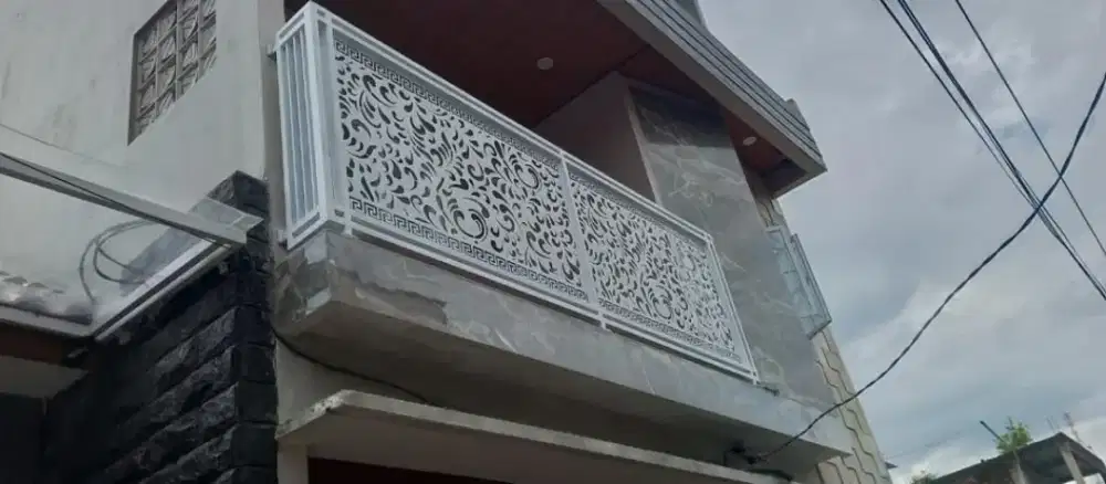 Menerima pemasangan pagar plat laser motif#489