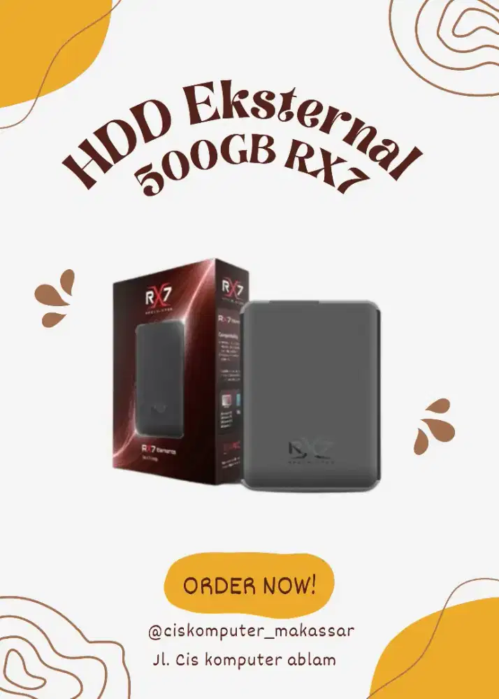 jual hdd eksternal 500GB RX7