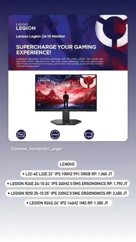 MONITOR TERBARU LENOVO 22-25inch 100-144HZ MURAH 1 JT an aja bisa TT