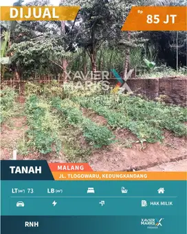 Dijual Tanah Kavling Siap Bangun di Tlogowaru Malang