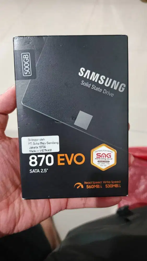Samsung 870 EVO SSD SATA 500GB BARU.
