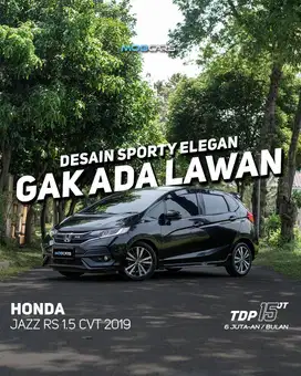 FREE ETOLL & BBM FULL TANK HONDA JAZZ RS 1.5 CVT 2019 MATIC HITAM