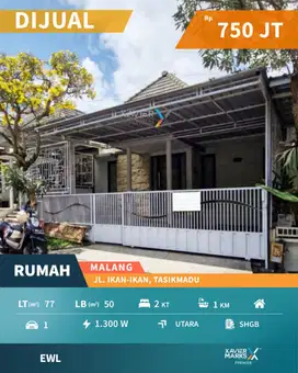 Rumah Lingkungan Aman di Tasikmadu Malang Dekat Suhat
