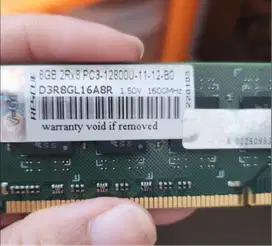 Long Dimm V-Gen RAM 8GB DDR3 PC-12800 1600Mhz PC Komputer SECOND