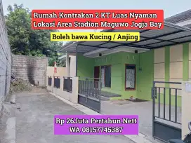 Rumah Area Maguwo Stadion Jogja Bay Boleh Bawa Anjing Kucing 25Juta/Th