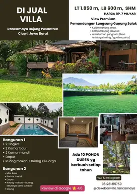 Dijual Villa dekat Rancamaya