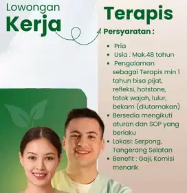 Lowongan kerja terapis pria pijat keluarga