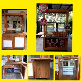 Rombong kayu / booth kayu bekas like new