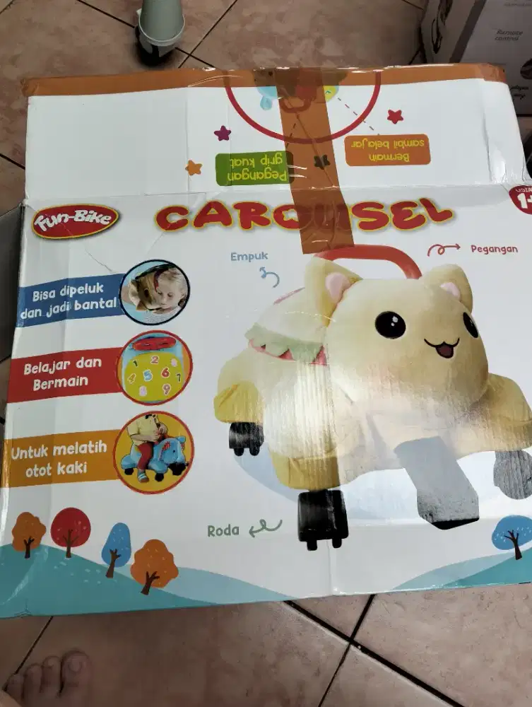 Carousel Motif Keledai Fun Bike