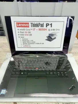 Lenovo Thinkpad P1 Intel core i7-9850H ram 32gb SSD 512gb touchscreen