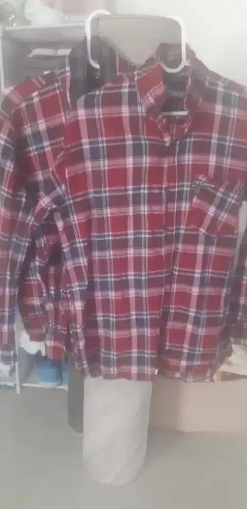 Baju couple bahan funnel sepasang ukuran XL n L