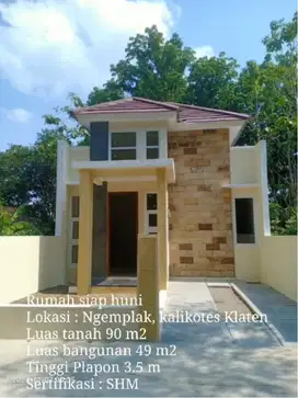 Rumah siap huni di klaten
