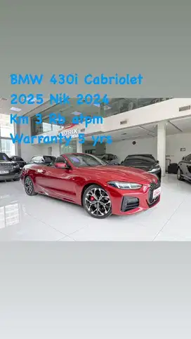 BMW430i Cabriolet 2025 nik24 Red on black Siap pakai