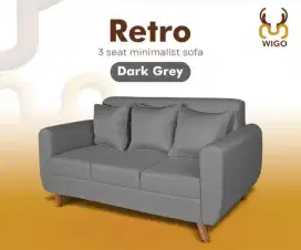 Sofa 3 seaters minimalis scandinavian merk Retro
