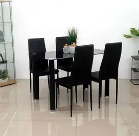 SET MEJA MAKAN 4 KURSI MINIMALIS | BISA CICILAN