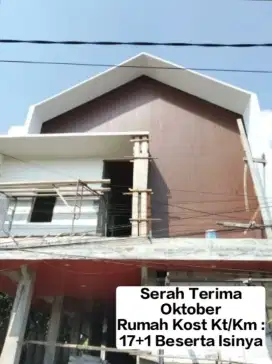Income 300Jt'an/Thn !! Rumah Kost Baru 17+1 Kamar Full Furnish Mastrip