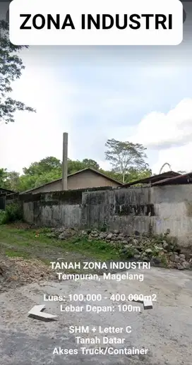 JUAL TANAH INDUSTRI/ ZONA MERAH 40 HA, TEMPURAN, MAGELANG