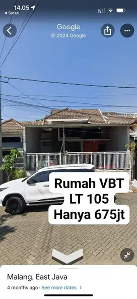 Rumah Villa Bukit Tidar Lowokwaru Malang Kota