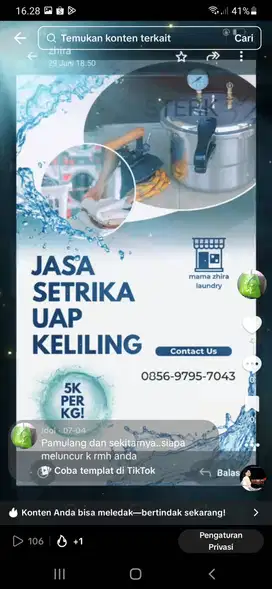 Jasa strika uap keliling