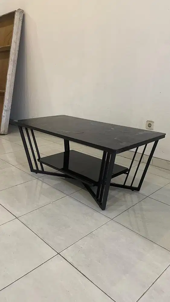 DIJUAL MEJA TAMU MOTIF GRANIT ALAS KACA
