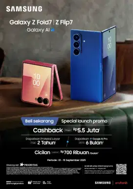 Promo Foldable7 cashback 5.5jt