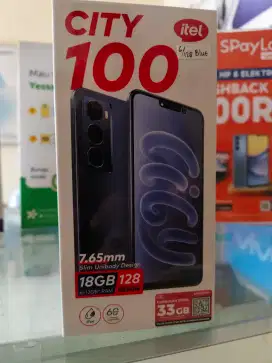 Itel City 100 Ram 6GB+12GB/128GB,Baru,Segel Box,Garansi Resmi,Original