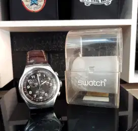 Jam Tangan Swatch Ebony Original Fullset