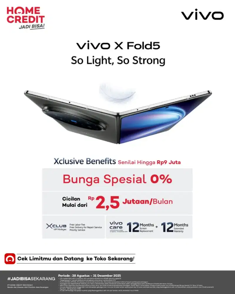 Promo terbaru  dari vivo bosan cicilan bunga  0%
