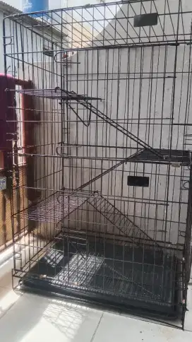Kandang kucing tingkat besi tebal