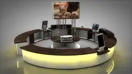 Meja Showcase, Display, Booth ex event Barista (dijual satuan)