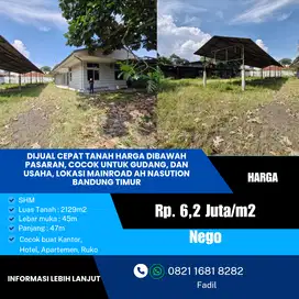 Dijual Tanah Cocok Untuk Gudang, Lokasi AH Nasution Bandung Timur