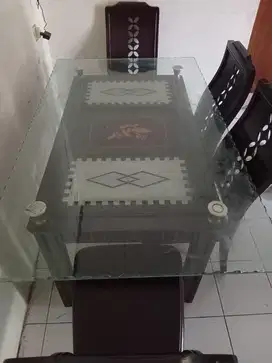 Meja Makan Jati ( 6 bangku )