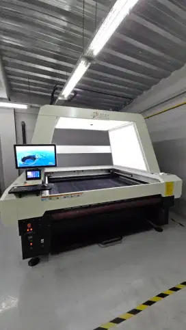 Mesin Laser Cutting Kain Hijab Jersey Hanma Apollo 2 Head