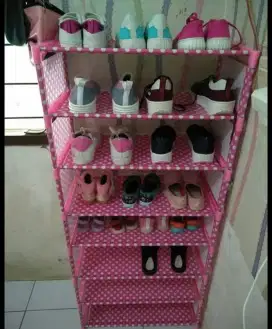 Lemari sepatu bongkar pasang rangka besi