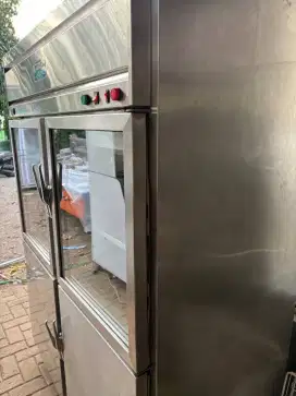 upright chiller kaca 4 pintu